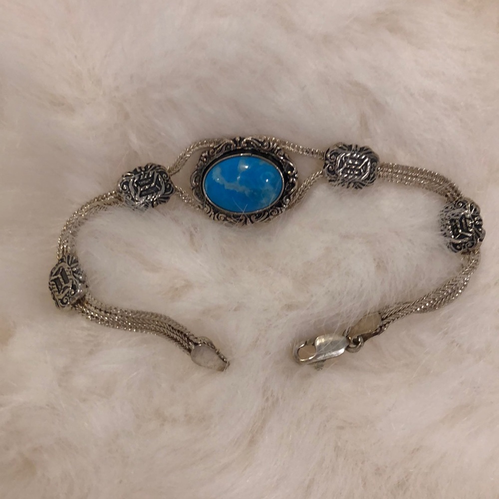 Sterling silver and turquoise vintage bracelet